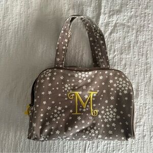 Thirty One Cosmetic Bag Monogrammed “M”  Floral